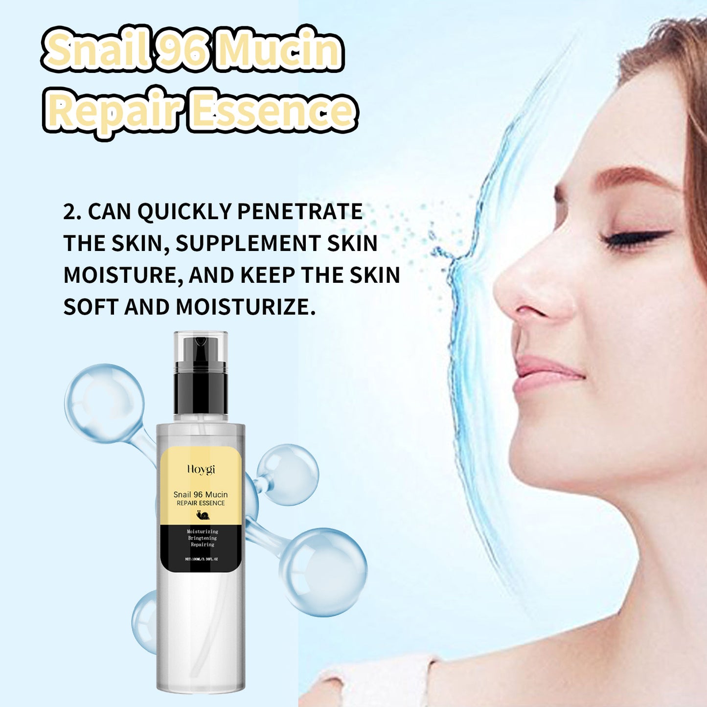 Snail 96 Mucin Repair Essence, Lightening Fine Lines And Firming Skin Moisturizing Essence