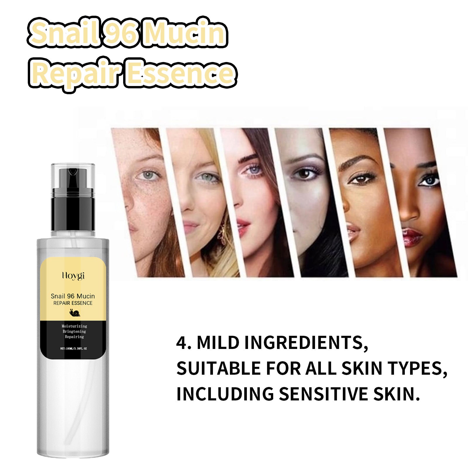 Snail 96 Mucin Repair Essence, Lightening Fine Lines And Firming Skin Moisturizing Essence