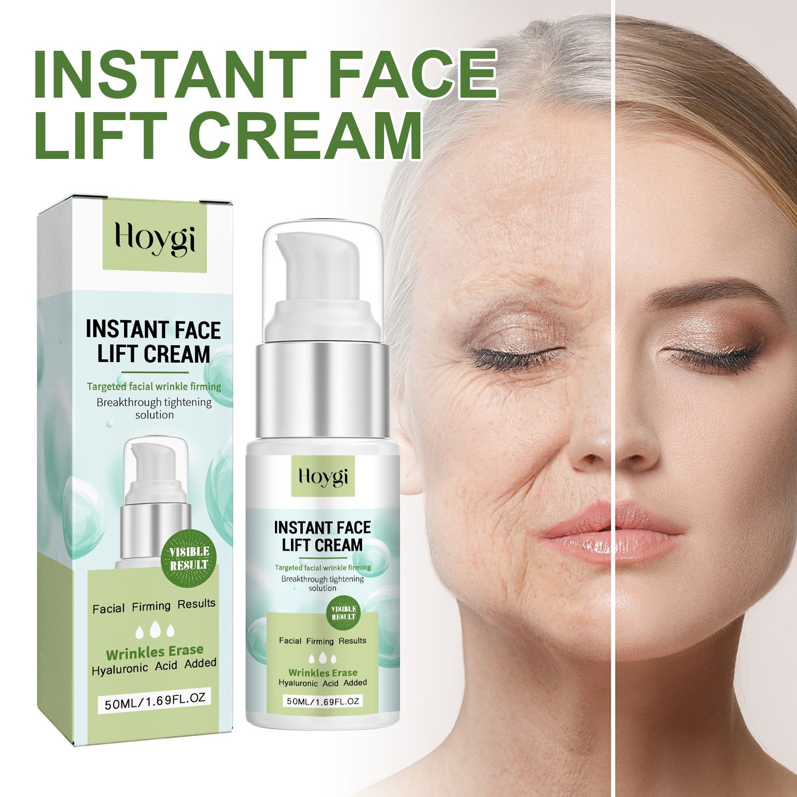 Hoygi Facial Hyaluronic Acid Cream Deep Hydrating Elastic Moisturizing Skin Facial Skin Moisturizing Firming Cream