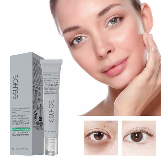 EELHOE Collagen Hyaluronic Acid Massager Eye Cream For Fine Lines And Delicate Skin Care Eye Cream
