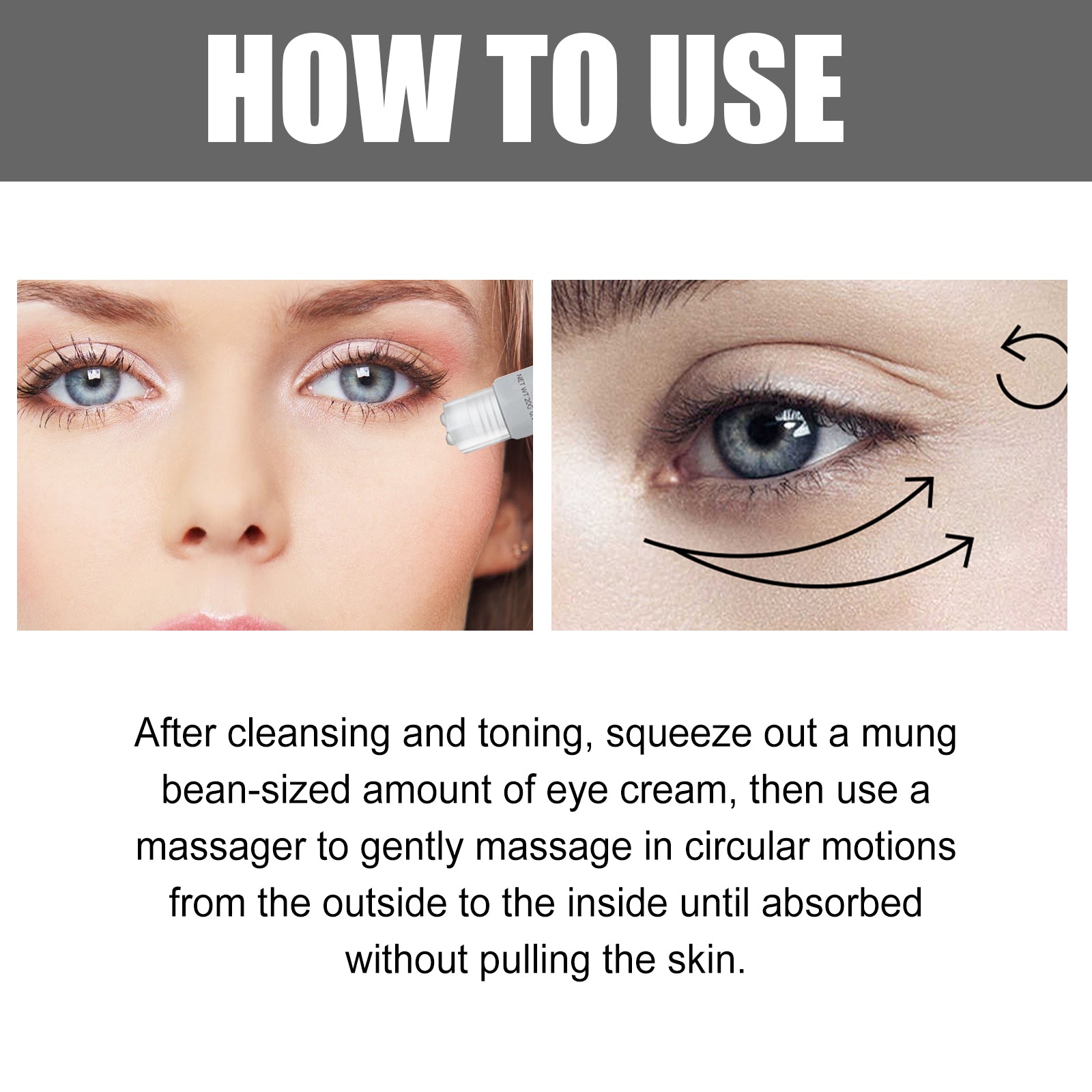 EELHOE Collagen Hyaluronic Acid Massager Eye Cream For Fine Lines And Delicate Skin Care Eye Cream