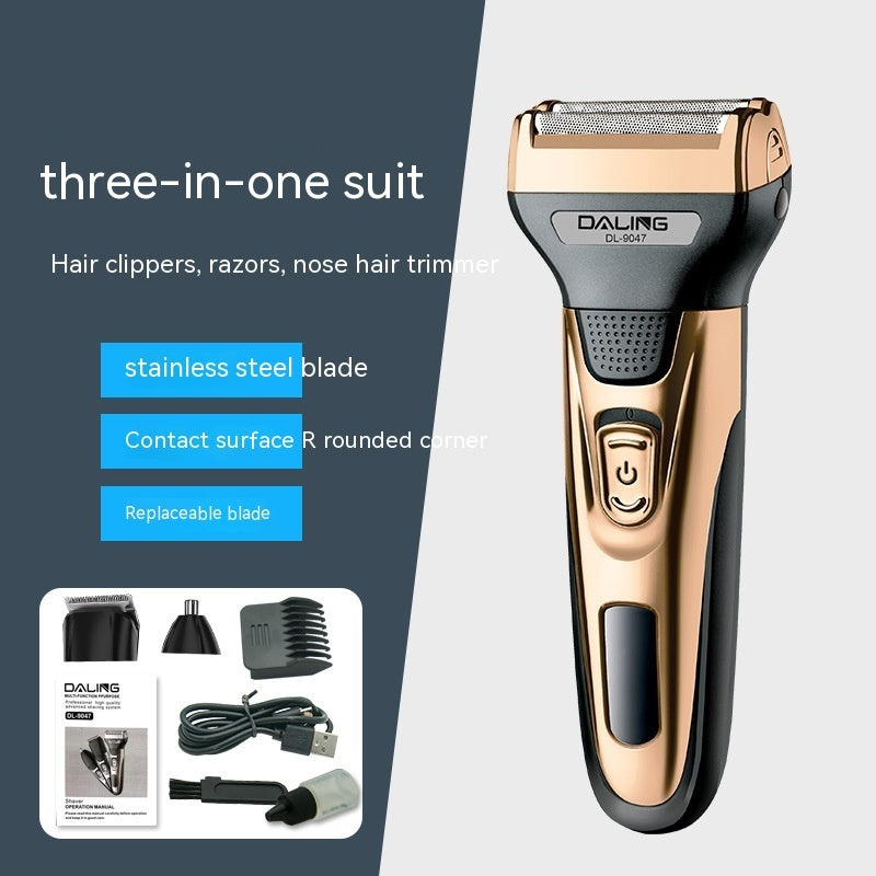3-in-1 High-Power Electric Shaver