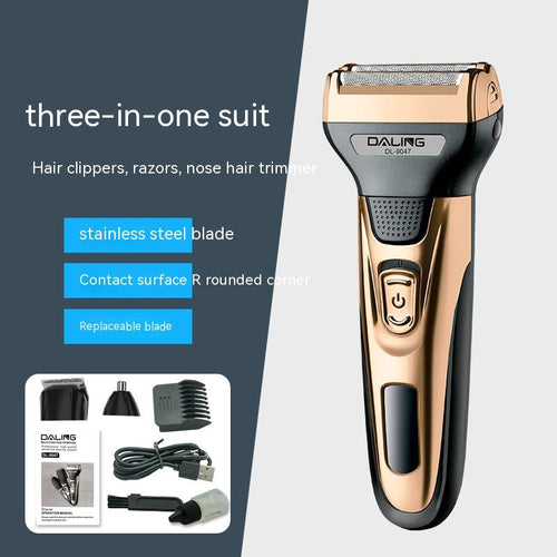 3-in-1 High-Power Electric Shaver
