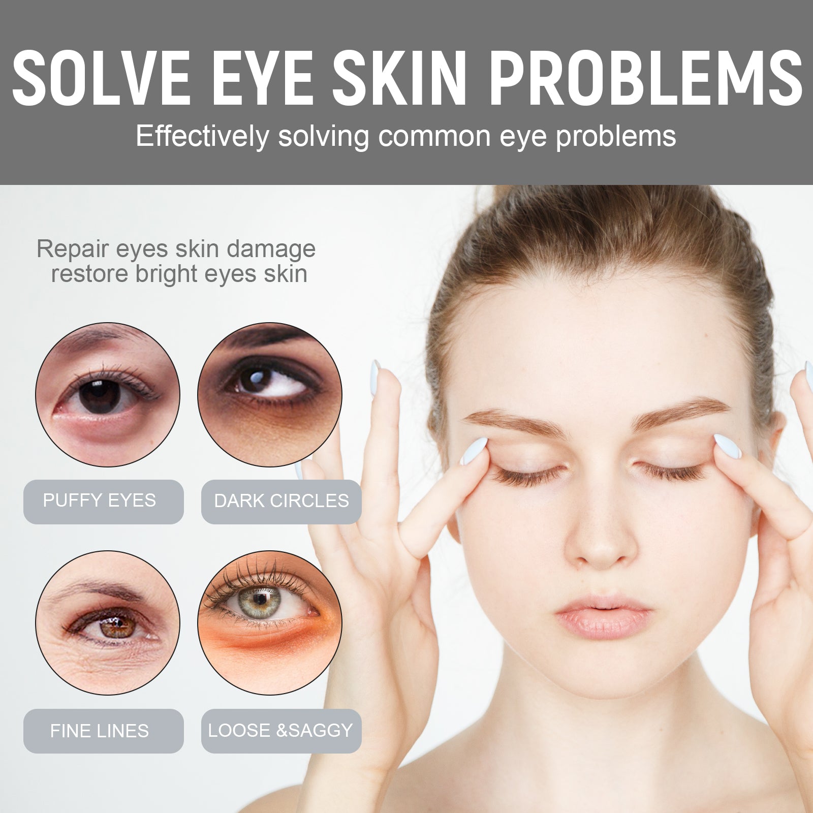 EELHOE Collagen Hyaluronic Acid Massager Eye Cream For Fine Lines And Delicate Skin Care Eye Cream